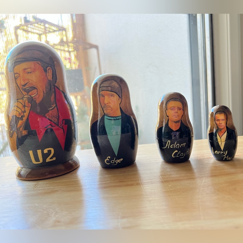 U2 Russian Nesting Dolls, hand made 🎸🎶